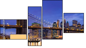 Brooklyn bridge New York - Four-piece canvas, Fortyk