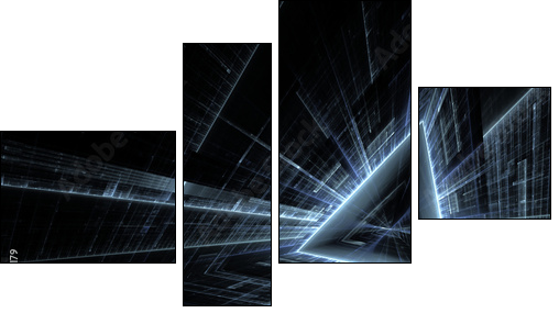 Abstract business science or technology background - Four-piece canvas, Fortyk