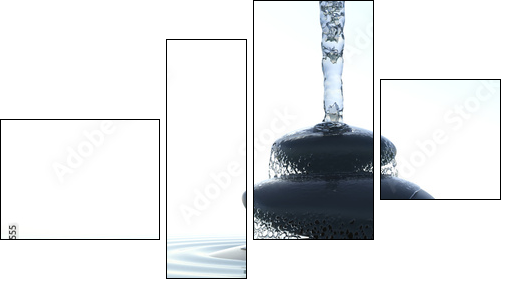 Zen waterfall - Four-piece canvas, Fortyk