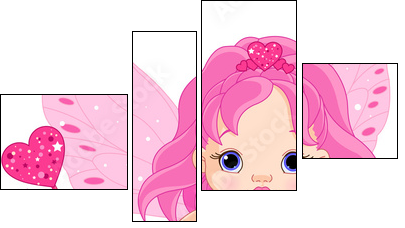 Cute little baby Love fairy - Four-piece canvas, Fortyk