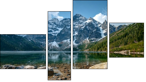 Polish Tatra mountains Morskie Oko lake - Four-piece canvas, Fortyk