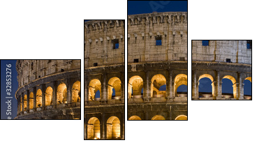 Colosseo notturno, Roma - Four-piece canvas, Fortyk