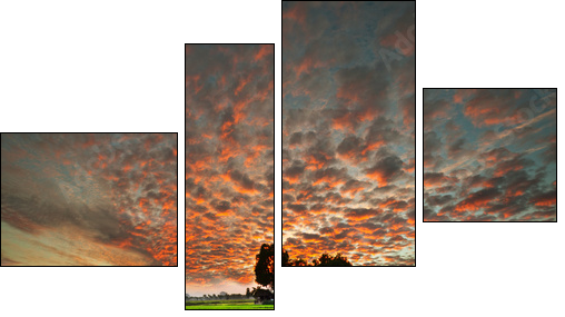 Tropical river - Four-piece canvas, Fortyk