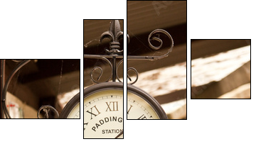 Railway clock - Four-piece canvas, Fortyk