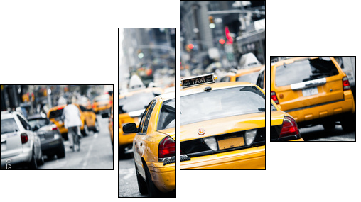 New York taxi - Four-piece canvas, Fortyk