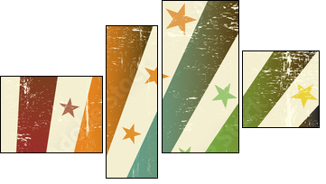 retro multicolor grunge flag - Four-piece canvas, Fortyk