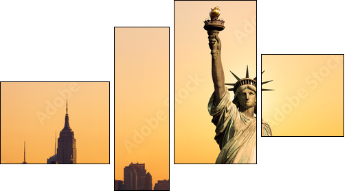New York statue de la LibertÃ© - Four-piece canvas, Fortyk
