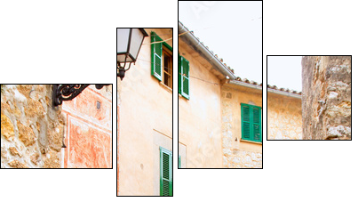 Medieval Valldemosa traditional Majorca village - Four-piece canvas, Fortyk