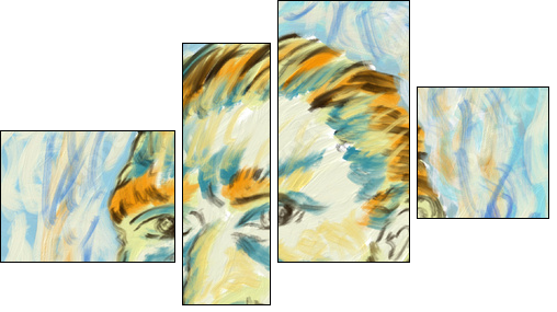 Cute Van Gogh Painting in Adobe Fresco - Four-piece canvas, Fortyk