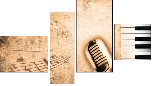 dirty music background - Four-piece canvas, Fortyk