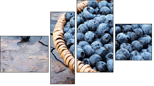 Fresh Blueberries - Four-piece canvas, Fortyk