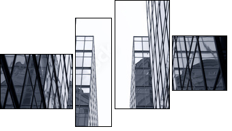 Glass Office Skyscrapers, Hong Kong - Four-piece canvas, Fortyk