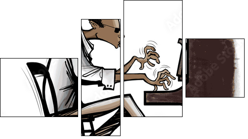 piano-Jazz - Four-piece canvas, Fortyk