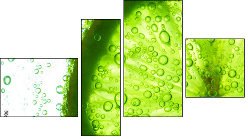 lime slice in water - Four-piece canvas, Fortyk