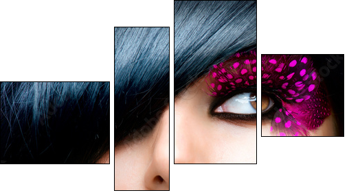 Fashion Brunette Model Portrait. Hairstyle - Four-piece canvas, Fortyk