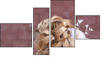 Back view of elegant wedding - Four-piece canvas, Fortyk