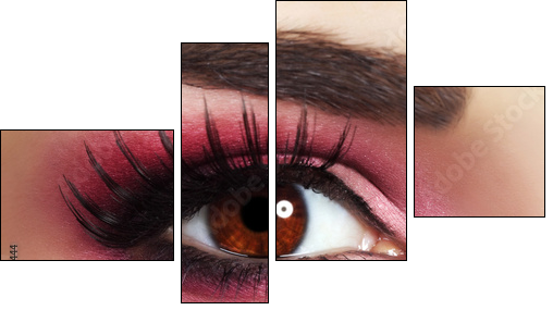 Red Eye Makeup - Four-piece canvas, Fortyk