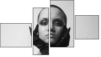 Nude elegant girl. - Four-piece canvas, Fortyk