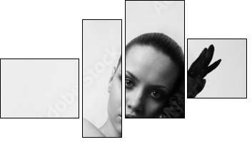 Nude elegant girl. - Four-piece canvas, Fortyk