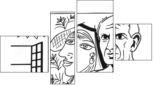 ピカソ - Four-piece canvas, Fortyk