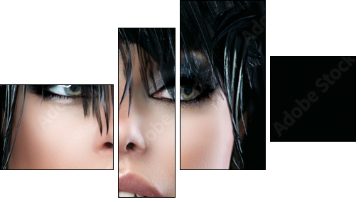 Fashion Art Portrait Of Beautiful Girl. Vogue Style Woman - Four-piece canvas, Fortyk