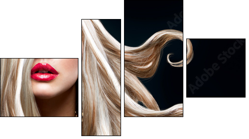Blond Hair. Beautiful Sexy Blonde Girl - Four-piece canvas, Fortyk