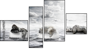 auf dem meer - Four-piece canvas, Fortyk