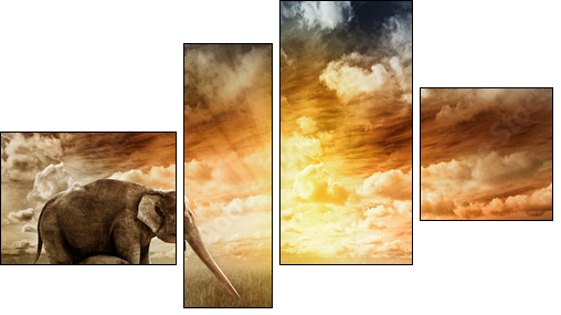 Abendfarben - Four-piece canvas, Fortyk