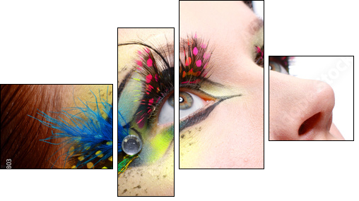 Young model beautiful women - Four-piece canvas, Fortyk