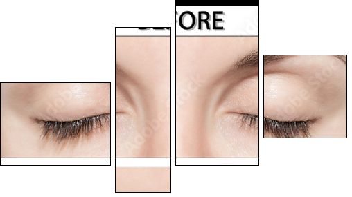 EYE AND FALSE EYELASHES - Four-piece canvas, Fortyk