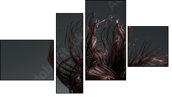 Woman dancing in studio - Four-piece canvas, Fortyk