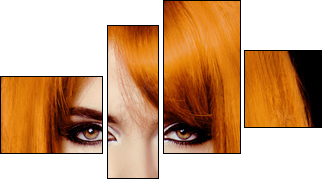 Fashion Portrait Of Beautiful Girl. Vogue Style Woman. Hairstyle - Four-piece canvas, Fortyk