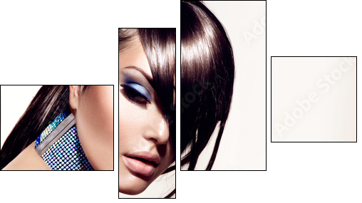 Fashion Beauty Girl. Stylish Haircut and Makeup - Four-piece canvas, Fortyk