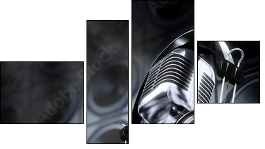 Microphone and headphones - Four-piece canvas, Fortyk