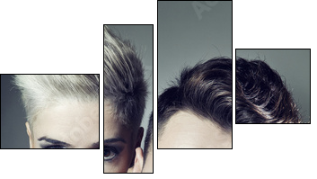 young couple with rocker outfit - Four-piece canvas, Fortyk