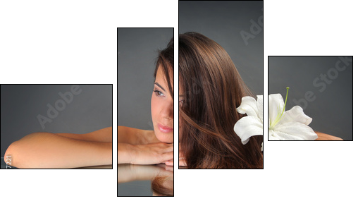 beautiful woman - Four-piece canvas, Fortyk