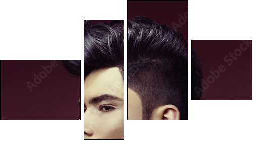 Man with stylish haircut - Four-piece canvas, Fortyk