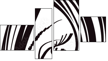 Female beauty icon in Black and White - Four-piece canvas, Fortyk