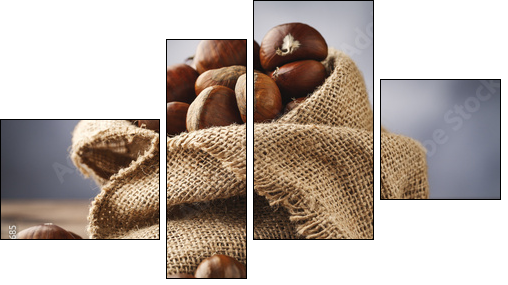 chestnuts in jute - Four-piece canvas, Fortyk
