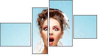 Full of emotions. - Four-piece canvas, Fortyk