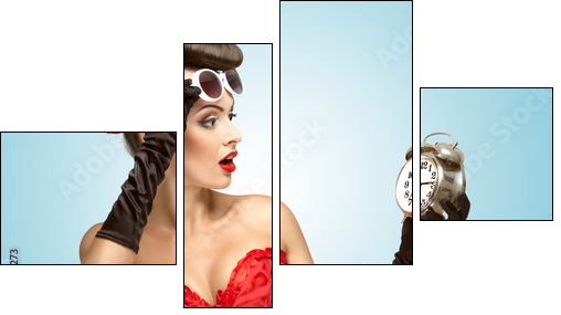 Glamourous clockwork. - Four-piece canvas, Fortyk