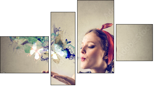 Wonderful Kiss - Four-piece canvas, Fortyk