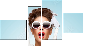 Full of emotions. - Four-piece canvas, Fortyk