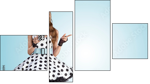 It is teatime. - Four-piece canvas, Fortyk