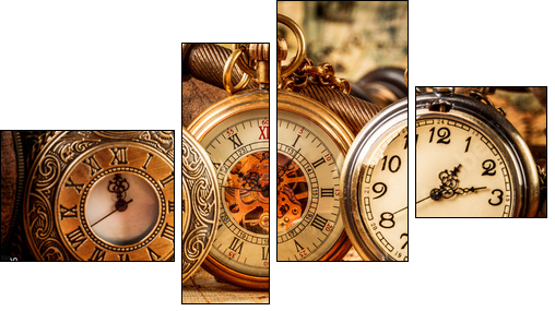 Vintage pocket watch - Four-piece canvas, Fortyk
