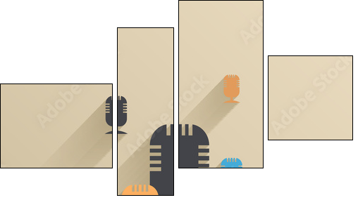 Vector creative flat ui icon background. Eps 10 - Four-piece canvas, Fortyk