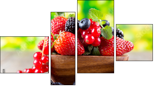 fresh berries - Four-piece canvas, Fortyk