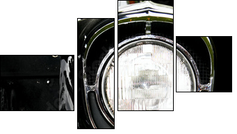 Vintage car. Close-up. - Four-piece canvas, Fortyk