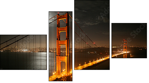 golden gate - Four-piece canvas, Fortyk