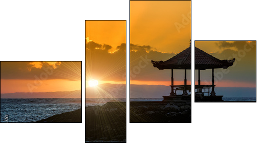 sunset in bali beach - Four-piece canvas, Fortyk